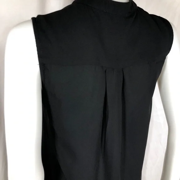 Forever 21 Black High Low Sleeveless Shirt Dress - Picture 5 of 7